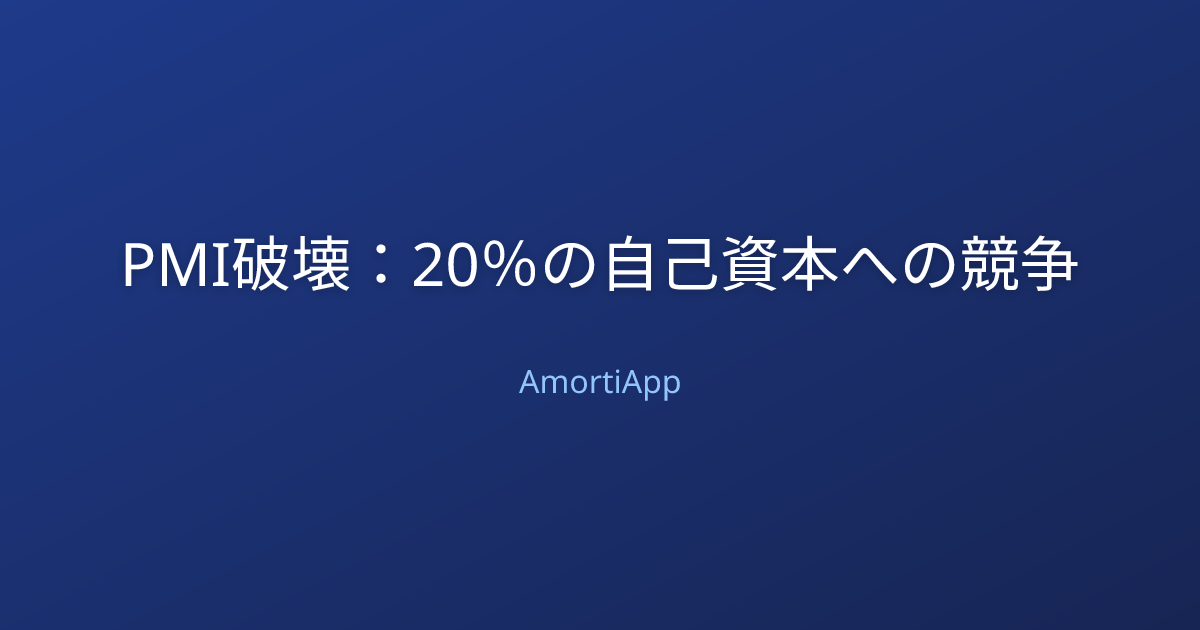 PMI破壊：20％の自己資本への競争
